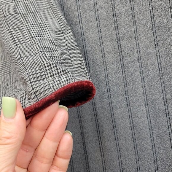 Faith Celia Forrester Dress Womens Medium Mixed Media Patchwork Lace Velvet Trim - Picture 5 of 13